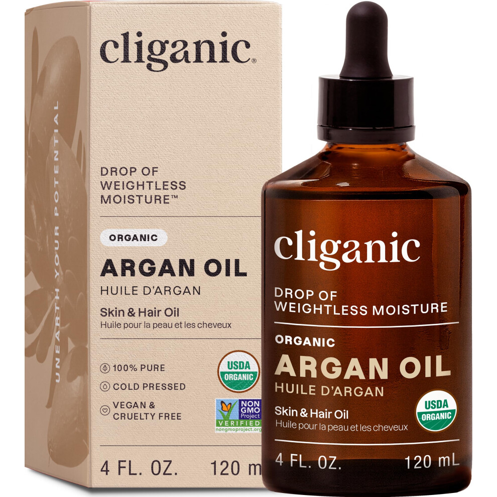 Cliganic Usda Organic Argan Oil, 100%