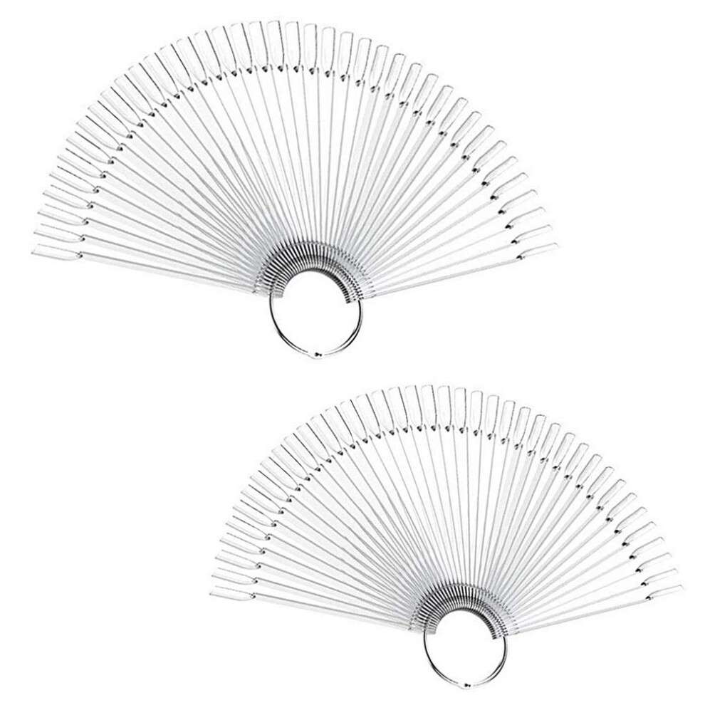 Kuou 100 Pcs Clear Fake Nail Swatches