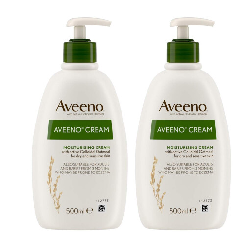 Aveeno Moisturising Cream 500ml - 2 Pack