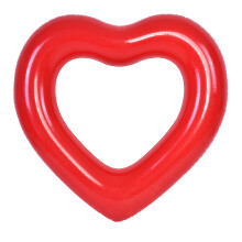 Inflatable Red Heart Pool Float for Kids & Adults PVC Material 60cm Diameter