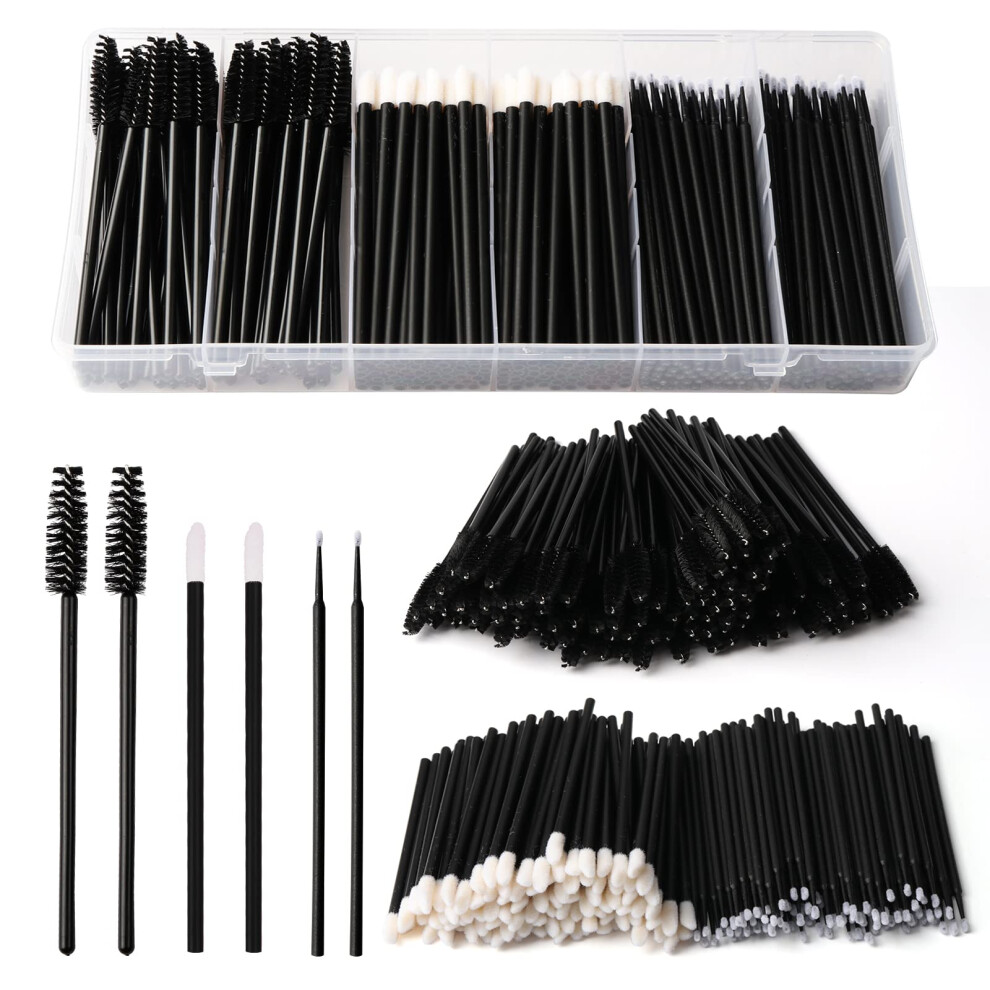 Yokilly 300Pcs Disposable Mascara Wands Lip