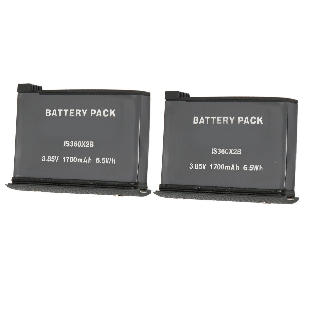 2Pcs 3.85V 1700Mah Li-Ion Battery For Action Camera X2 Replacement 7661388559936