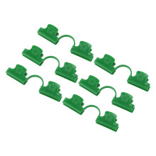 50PCS Greenhouse Clamp PE Plastic 2-Head Plant Film Clip for Soil Sheets 11mm