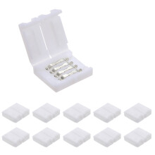 White 4 Pins RGB LED Strip Connector 10 Pack Quick Splitter Durable & Reliable