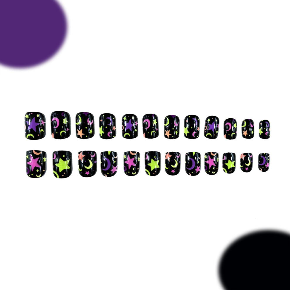 Dcph-Clothing Star Print Square Press-On Nails For Manicure Lovers