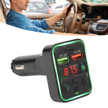 P18 Car Transmitter 2 USB Ports 7-Color DC12-24V