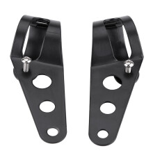 Chopper Cafe Racer Motorcycle Headlight Clamp Kit 35-43mm Fork Tube Black