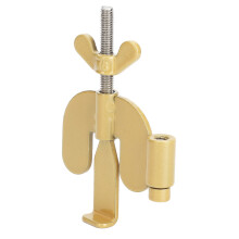 Stainless Steel Door Locker Portable Cashew Style with Screws, 9.2x6.3cm, Gold