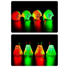 5 Stück LED-Leucht-Badminton-Shuttles 30mAh Beleuchtete Birdies