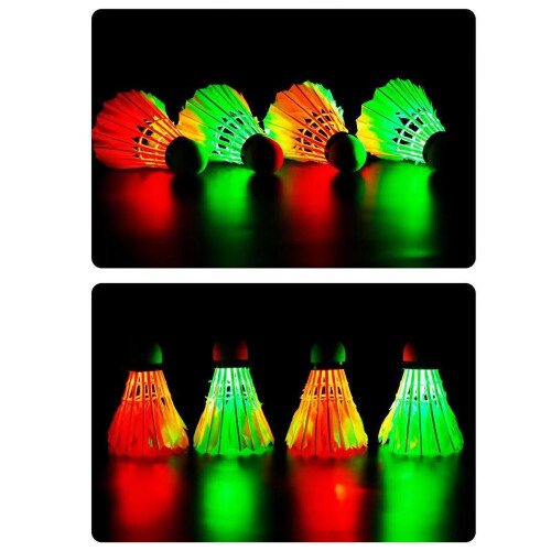 5pcs LED Badminton Shuttlecocks | Glow Night Light | 94g