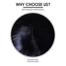(Black) 24\" Platinum Blonde Straight Wig with Bangs