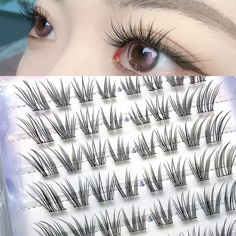 Roc-Electron Fluffy False Lashes, No Glue, Natural Thick Curl