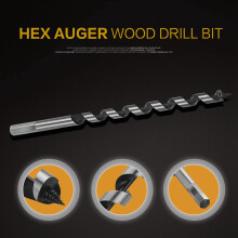 Auger Drill Bit Set 6 Piece (6mm to 20mm) Carbon Steel in Wood Case