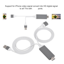 3 Colors Phone to HDMI Cable for IOS & Android 1m 1080P Digital AV Adapter
