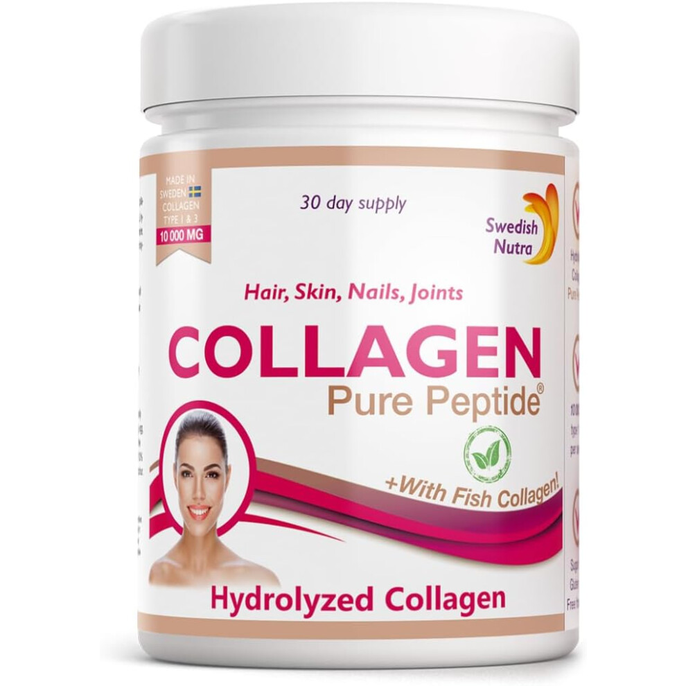 Swedish Nutra Bovine Collagen Powder Â 10,000 Mg (300G)
