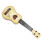 Simulation 4-saitige verstellbare Ukulele 35 cm Khaki 10