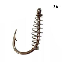 (7) Bagged Spring Fish Hook Twist Lock Fishing Hooks Fishing Gear Hook Accessories