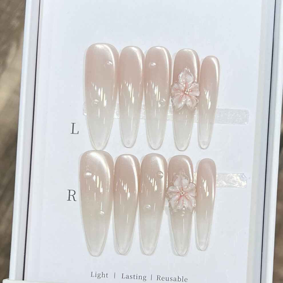 Reach-Tools (Xs) Gradient Cat Press-On Nails - 10Pcs Party Wear