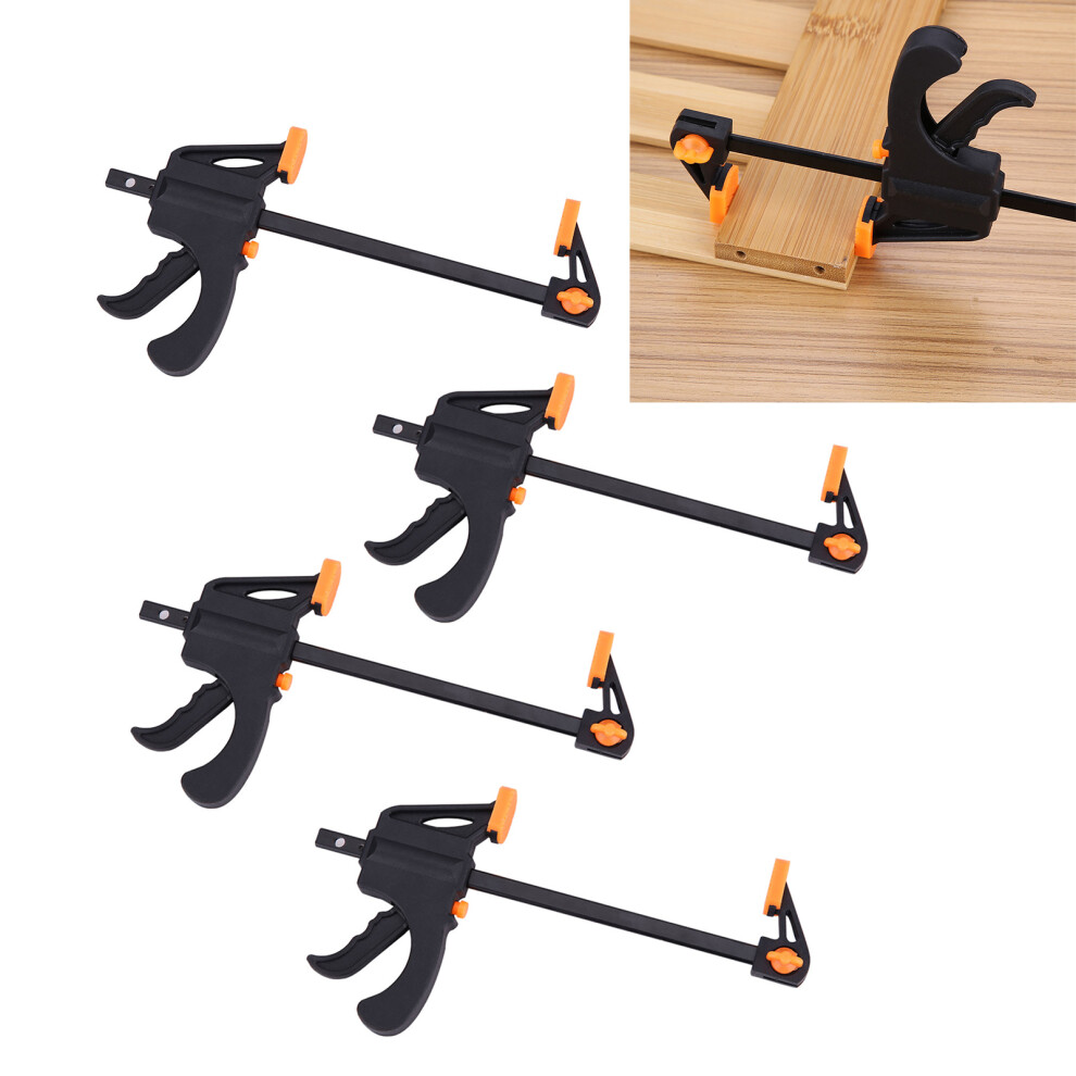 4Pcs 4Inch Adjustable Woodworking F Clamps With Quick Release 4971388563400