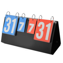 4-stelliger Sportanzeigetafel für Tischtennis, Basketball, Badminton – 39,8x18,5 cm