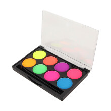 Kit de peinture pour visage d'Halloween, 8 couleurs crème vibrantes brillantes dans l'obscurité