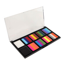 Wasserbasierte Körperfarben-Palette, 10 Felder, cremig, Gesicht- und Körpertauglich