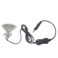 Aquarium LED Clamp Lamp 8pcs SMD5730 White Light, 75x75x38mm