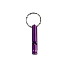 (Purple) Waterproof Aluminum Emergency Whistle with Keychain