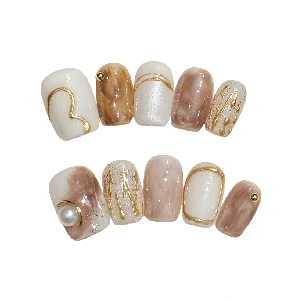 Dachuang Beauty (S) Baroque Resin Nail Extensions, Smooth Edge