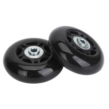 2 Pack Luggage Replacement Wheels Rubber Swivel Casters for Suitcases 68x24mm
