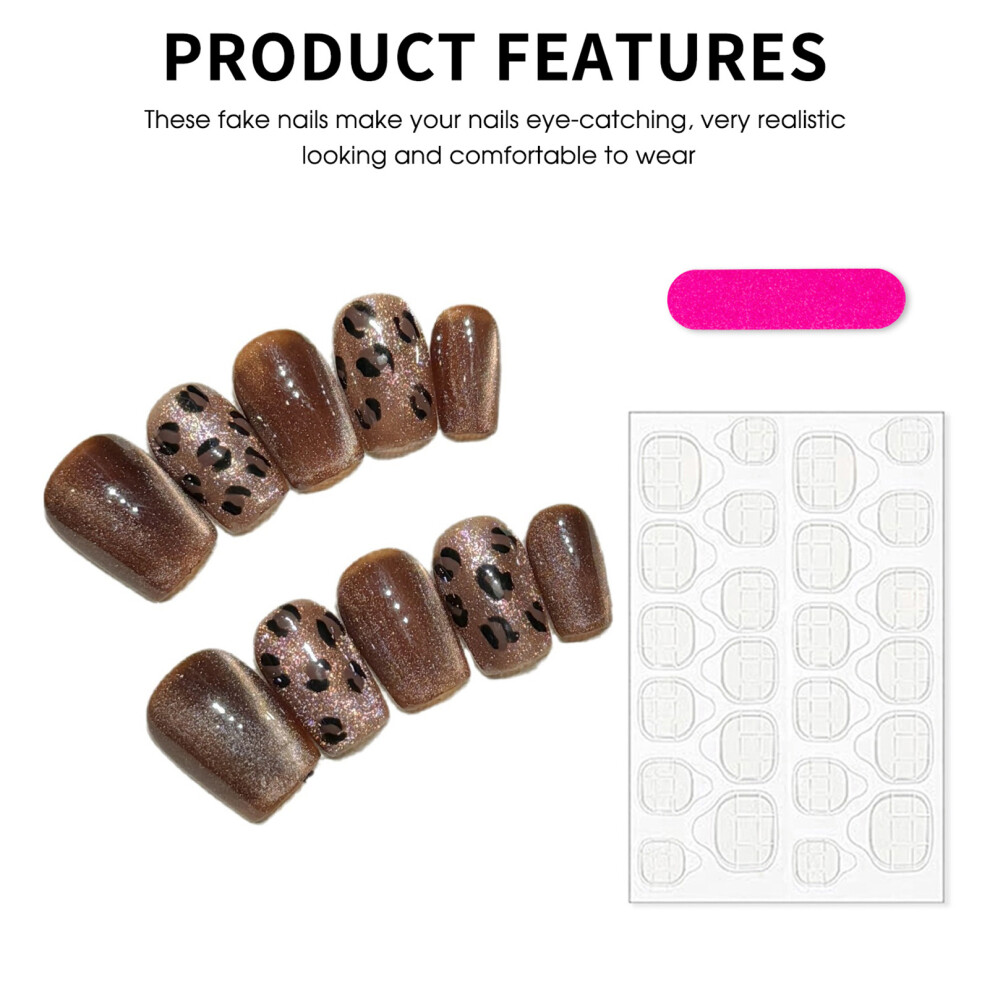 Penghui-Toys (M) Short Coffin Press On Nails Charming Comfortable To Wear Manicure Nails For Women And Girl Nail Salon