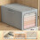 (Gray, Deepening Version) Foldable Waterproof Clothes Storage Box 1