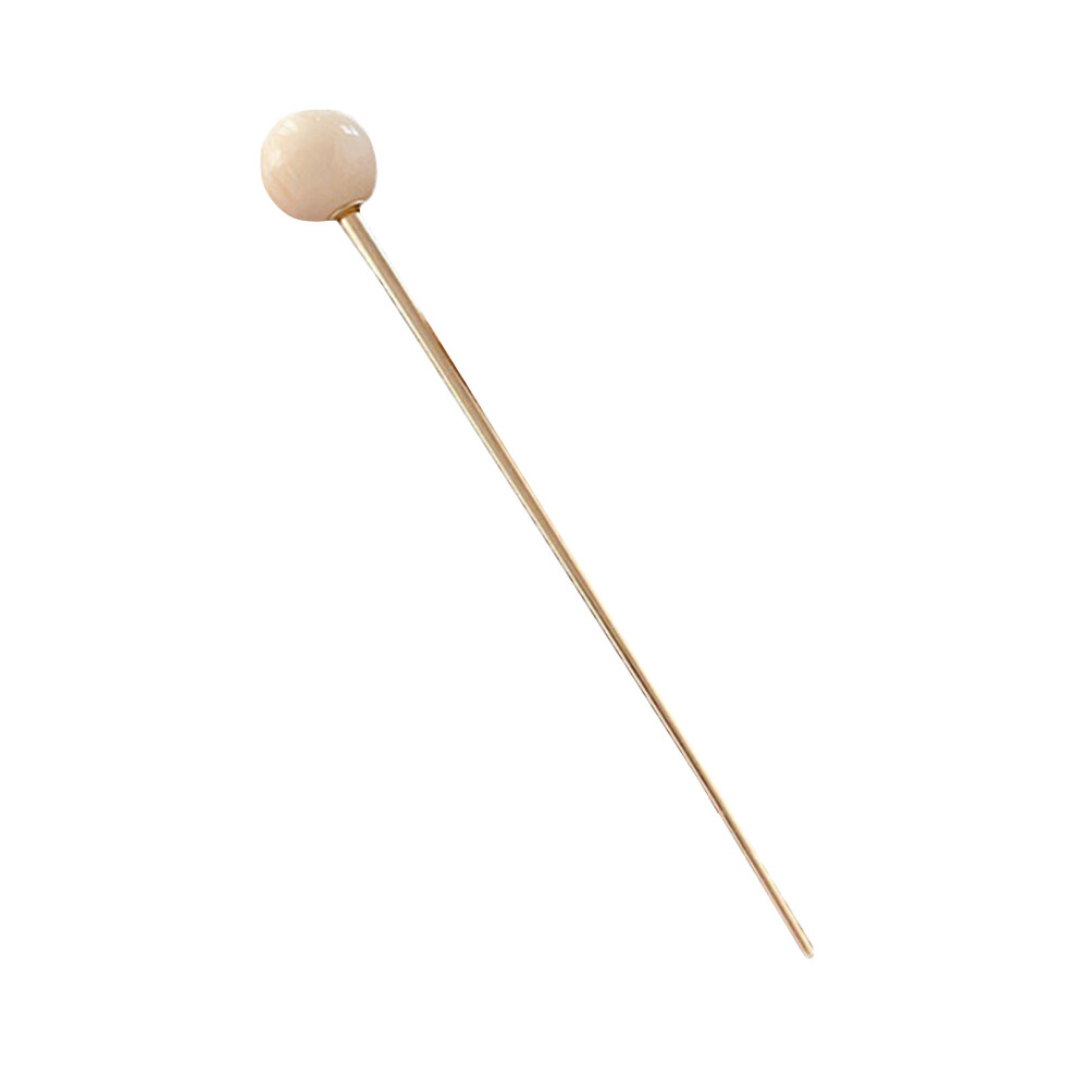 Hue-Grain (Beige) Ball Hair Sticks - Fine Workmanship, Great Gift