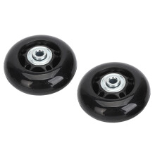 2Pcs Luggage Wheels Replacement 64x24mm PU Rubber