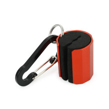 (red) Dual Hole Aluminum Fishing Rod Holder