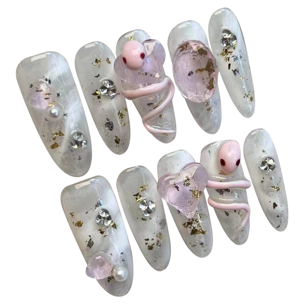 Dachuang Beauty Gold (S) Foil Resin False Nails - Salon Supply