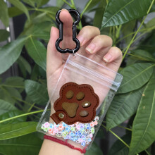 (Dark Brown) Pet Memorial Keychain for Dog Cat Ashes & Fur