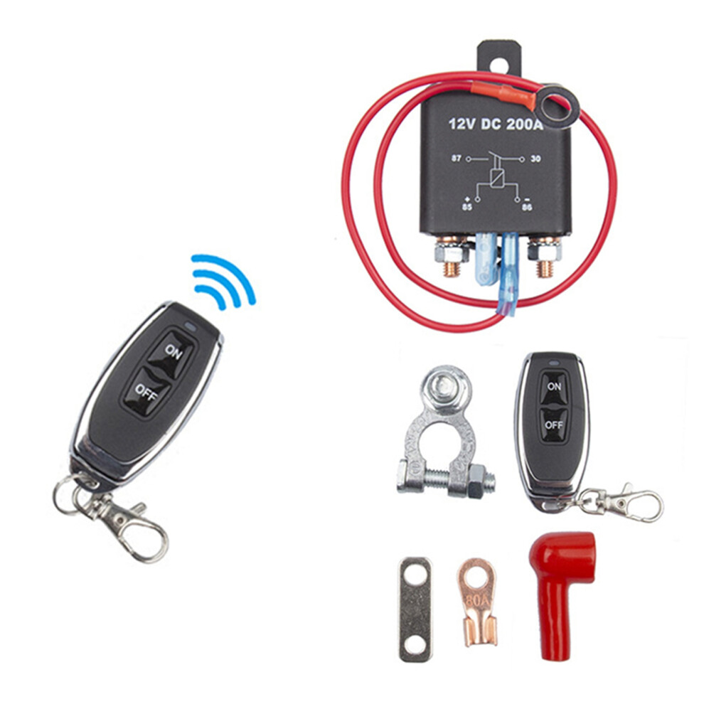 12V Dc 200A Wireless Remote Battery Disconnect Switch For Car, Truck, Rv 4921388569322