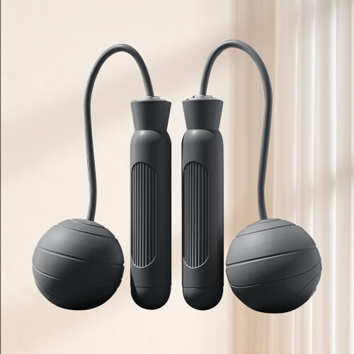 Weighted Ropeless Jump Rope PP Black Portable