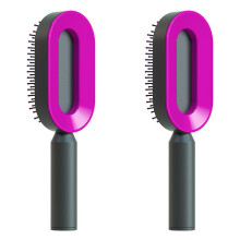 (Set M) Self Cleaning Hair Brush For Women One-key Cleaning Hair Loss Airbag Massage Scalp Comb Anti-Static Hairbrush