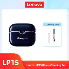 (Blue Cleaning pen) New Lenovo LP15 Wireless Earphones TWS Bluetooth 5.3 Headset LED Capacity Digital Display Earbuds Gaming Headphones 300mAh