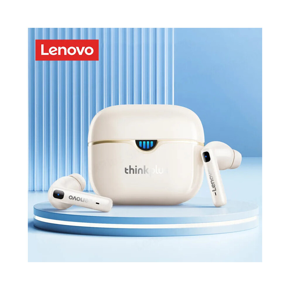 (LP15 White) New Lenovo LP15 Wireless Earphones TWS Bluetooth 5.3 Headset LED Capacity Digital Display Earbuds Gaming Headphones 300mAh-image-OPC-PS2TWCW-NEW