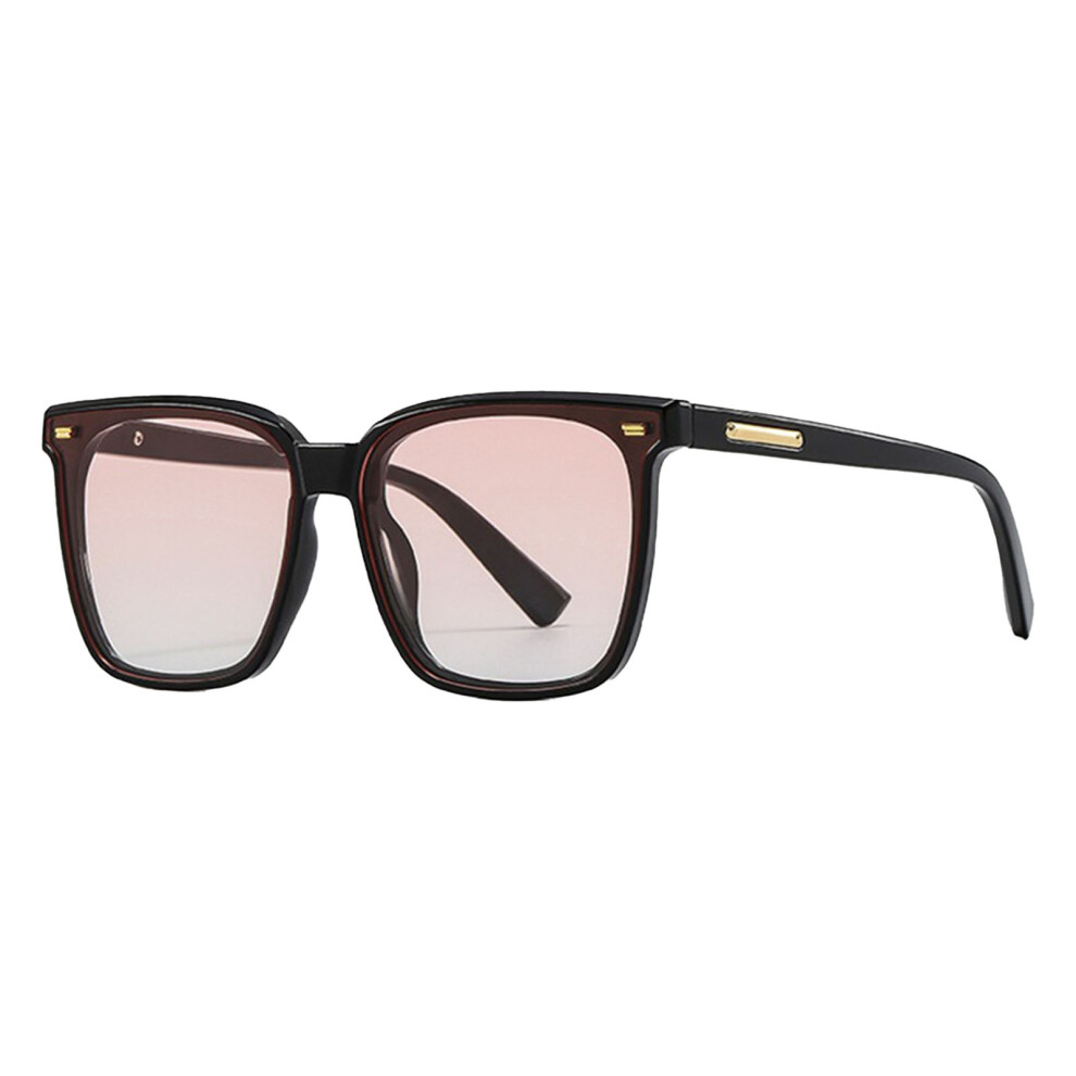 Dachuang Beauty Black/Pink ( Frame Gradually Ordinary Film) Trendy Square Sunglasses For Women & Men, Uv Protection