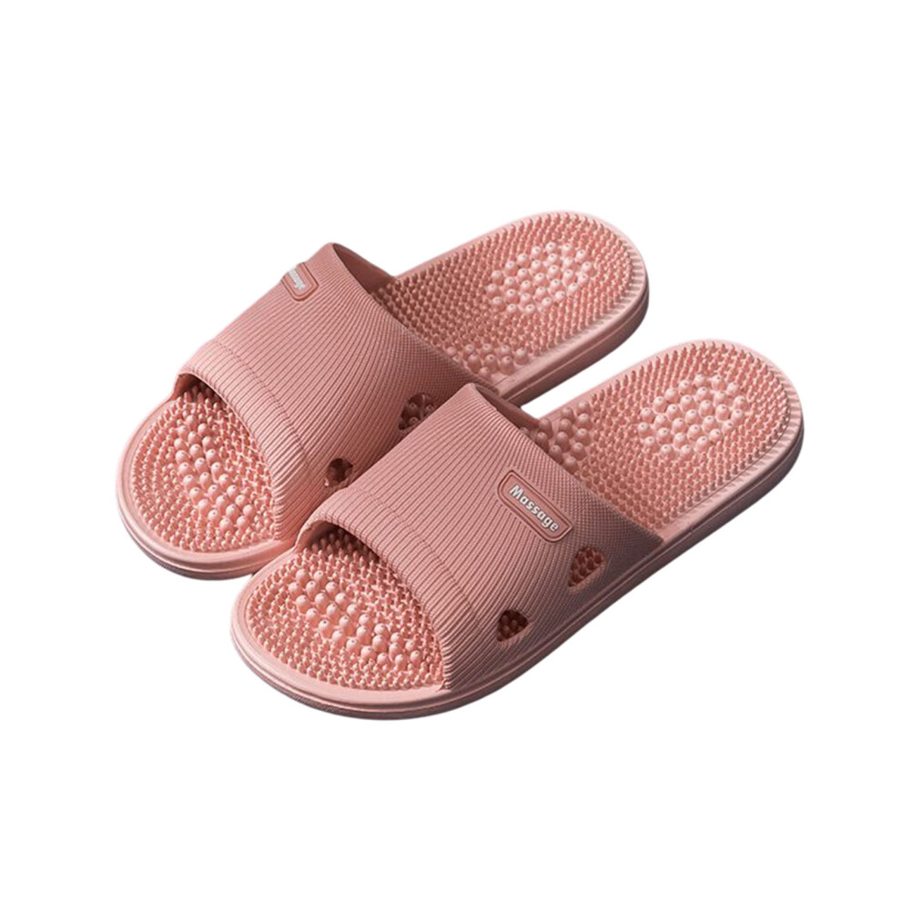 Reach-Tools (Leather Red, 36 37) Foot Massage Slippers For Pain Relief