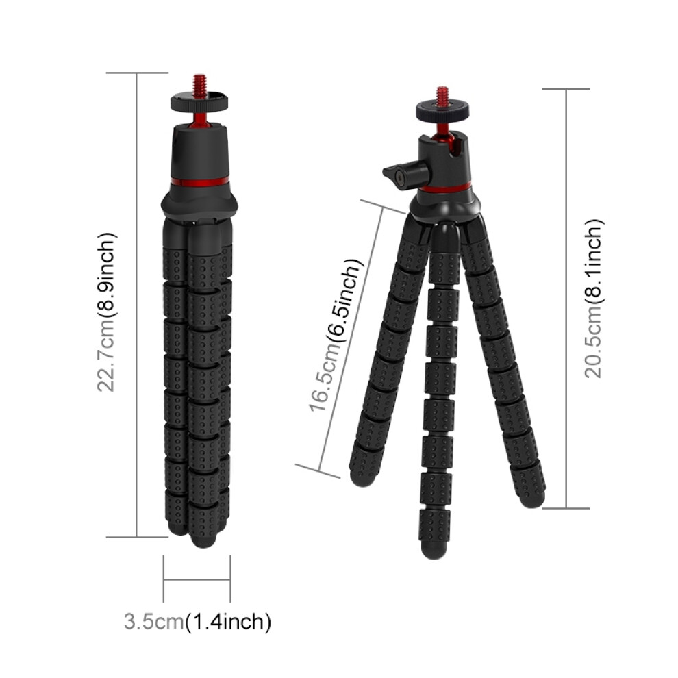 Flexible Phone Tripod Stand 2Kg Load, Remote, Universal Compatibility 8411388571143