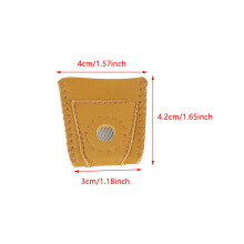 Large Leather Thimble Set with Metal Tip for Sewing, 2pcs