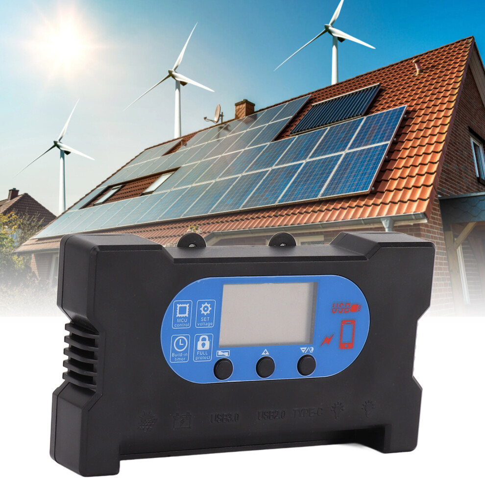 70A Solar Controller With Dual Usb Type C & Fast Charging, Abs, -35+60 7661388571617