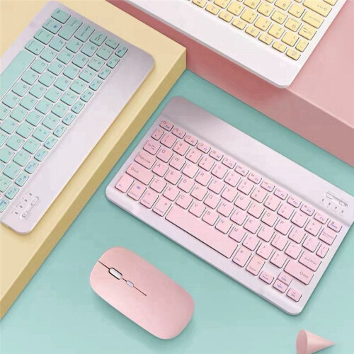 10 Inch Rechargeable  Keyboard Ultra-Thin Portable  Keyboard for , IOS, Android, Windows Devices A 2