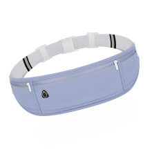 Large Capacity Waterproof Nylon Waist Bag for Fitness Blue