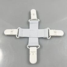 (White) Bed Sheet Holder - No Tangling for Home & Dorm